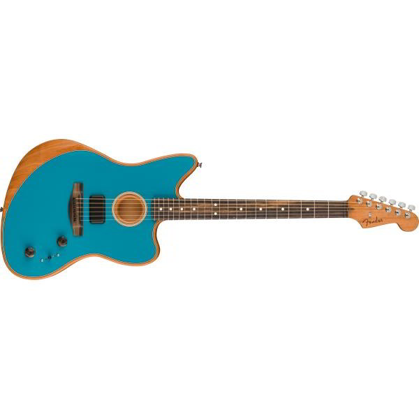 Fender-アコースティックギターAmerican Acoustasonic® Jazzmaster®, Ocean Turquoise, Ebony Fingerboard