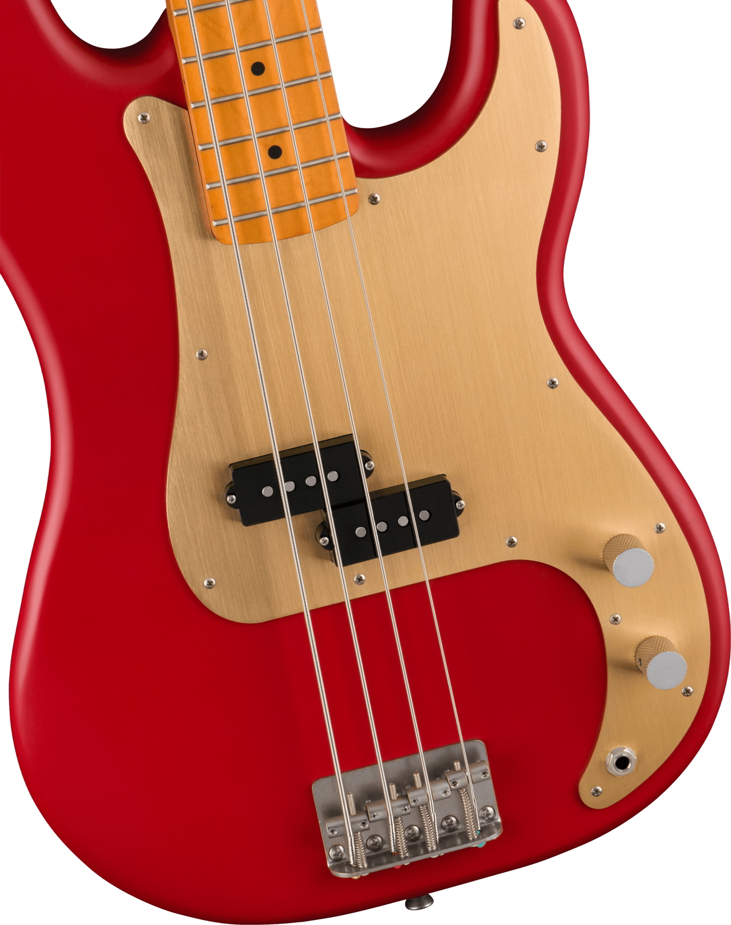 40th Anniversary Precision Bass®, Vintage Edition, Maple Fingerboard, Gold Anodized Pickguard, Satin Dakota Red追加画像