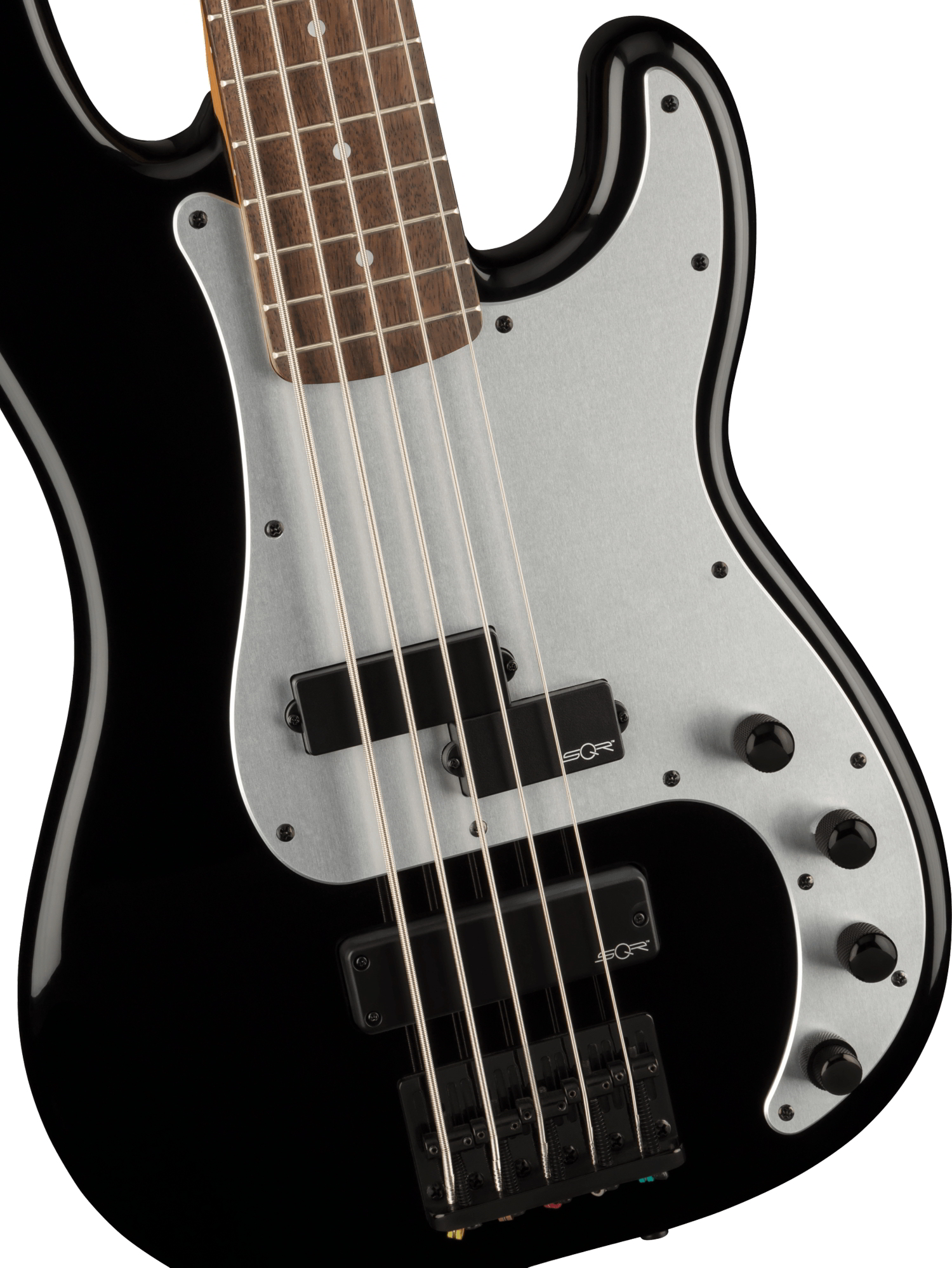 Contemporary Active Precision Bass® PH V, Laurel Fingerboard, Silver Anodized Pickguard, Black追加画像
