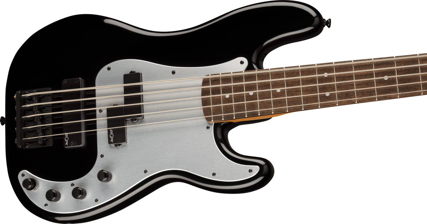 Contemporary Active Precision Bass® PH V, Laurel Fingerboard, Silver Anodized Pickguard, Black追加画像
