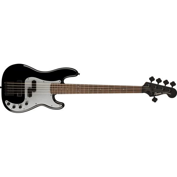 Squier-プレシジョンベースContemporary Active Precision Bass® PH V, Laurel Fingerboard, Silver Anodized Pickguard, Black