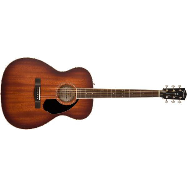 Fender-アコースティックギターPO-220E Orchestra, All Mahogany, Ovangkol Fingerboard, Aged Cognac Burst