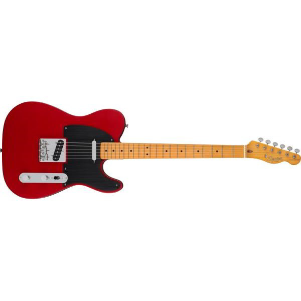 Squier-テレキャスター40th Anniversary Telecaster®, Vintage Edition, Maple Fingerboard, Black Anodized Pickguard, Satin Dakota Red