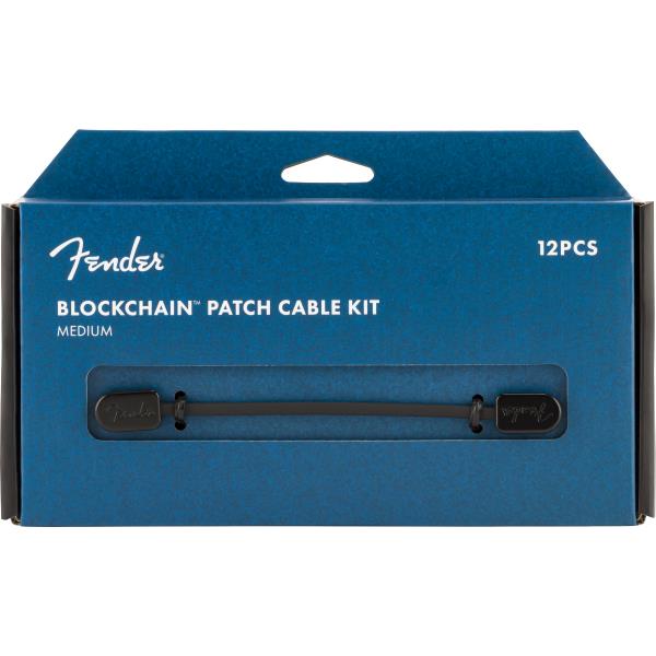 Fender-パッチケーブルFender® Blockchain Patch Cable Kit, Black, Medium