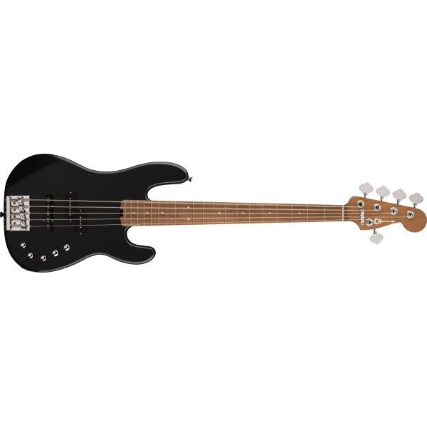 Charvel-エレキベースPro-Mod San Dimas® Bass PJ V, Caramelized Maple Fingerboard, Metallic Black