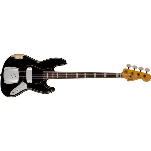 Fender Custom Shop-ジャズベースLimited Edition Custom Jazz Bass® Heavy Relic®, Round-Lam Rosewood Fingerboard, Aged Black