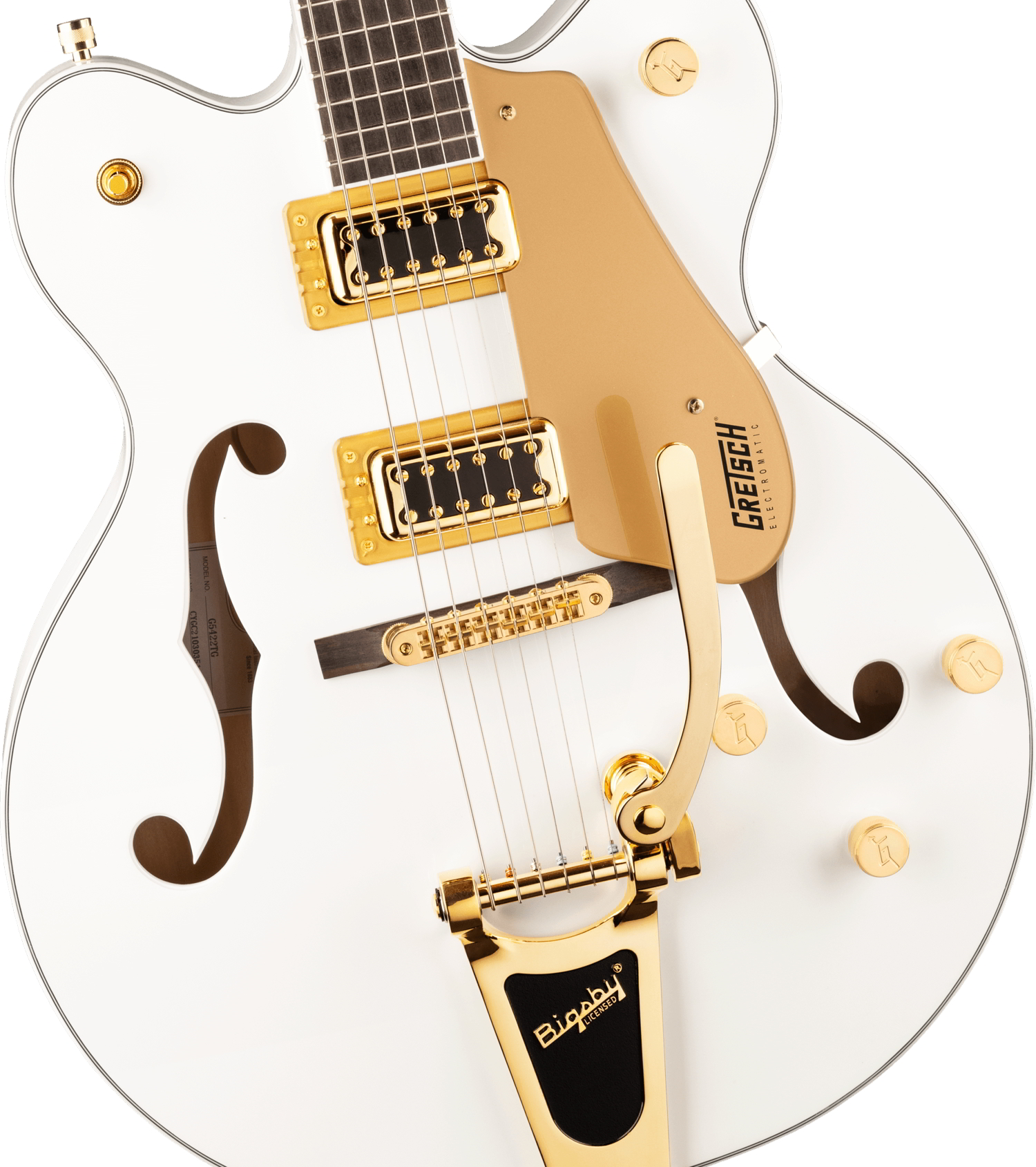 G5422TG Electromatic® Classic Hollow Body Double-Cut with Bigsby® and Gold Hardware, Laurel Fingerboard, Snowcrest White追加画像 G5422TG Electromatic® Classic Hollow Body Double-Cut with Bigsby® and Gold Hardware, Laurel Fingerboard, Snowcrest White追加画像