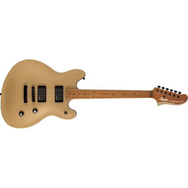 Squier-エレキギターContemporary Active Starcaster®, Roasted Maple Fingerboard, Shoreline Gold
