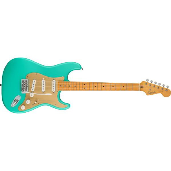 Squier-ストラトキャスター タイプ40th Anniversary Stratocaster®, Vintage Edition, Maple Fingerboard, Gold Anodized Pickguard, Satin Seafoam Green