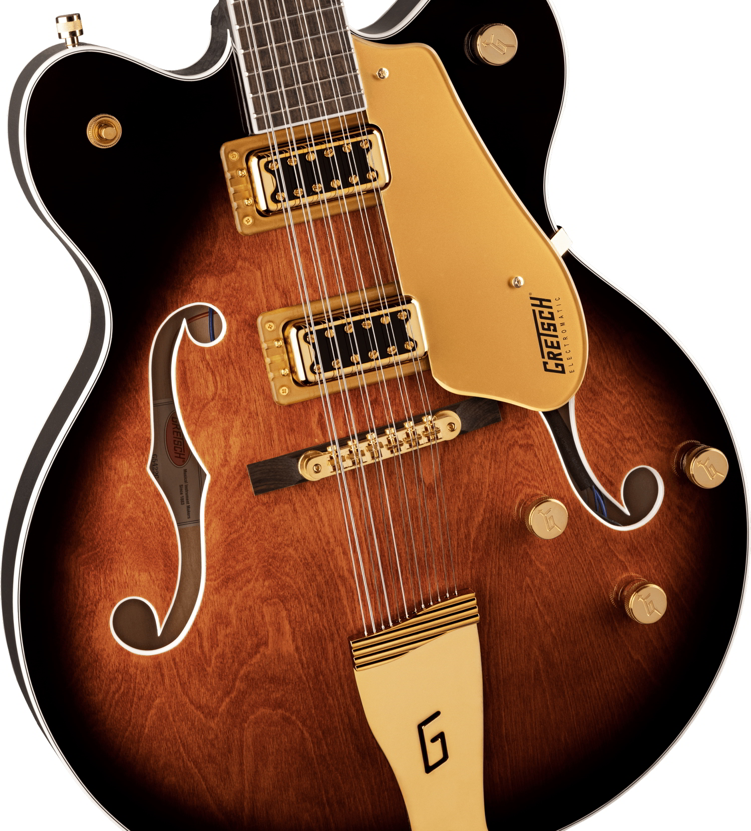 G5422G-12 Electromatic® Classic Hollow Body Double-Cut 12-String with Gold Hardware, Laurel Fingerboard, Single Barrel Burst追加画像 G5422G-12 Electromatic® Classic Hollow Body Double-Cut 12-String with Gold Hardware, Laurel Fingerboard, Single Barrel Burst追加画像