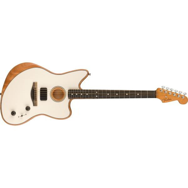 Fender-アコースティックギターAmerican Acoustasonic® Jazzmaster®, Arctic White, Ebony Fingerboard