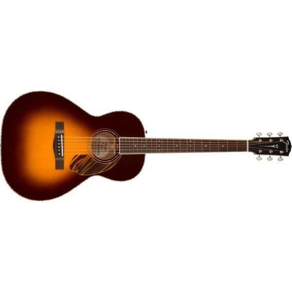 Fender-アコースティックギターPS-220E Parlor, Ovangkol Fingerboard, 3-Tone Vintage Sunburst