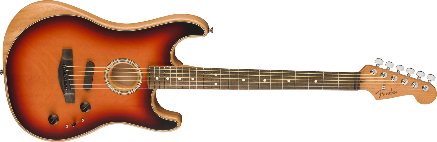 American Acoustasonic® Strat®, Ebony Fingerboard, 3-Color Sunburst追加画像 American Acoustasonic® Strat®, Ebony Fingerboard, 3-Color Sunburst追加画像
