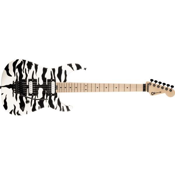 Charvel-エレキギターSatchel Signature Pro-Mod DK22 HH FR M, Maple Fingerboard, Satin White Bengal