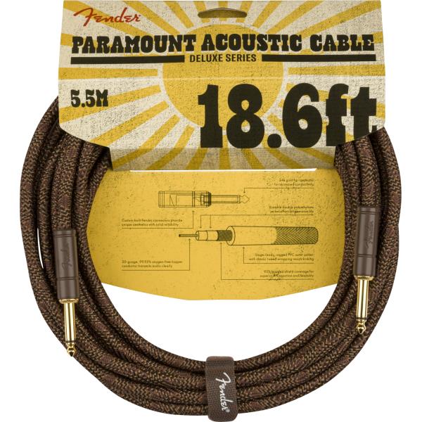 Fender-楽器用ケーブル
Paramount 18.6' Acoustic Instrument Cable, Brown