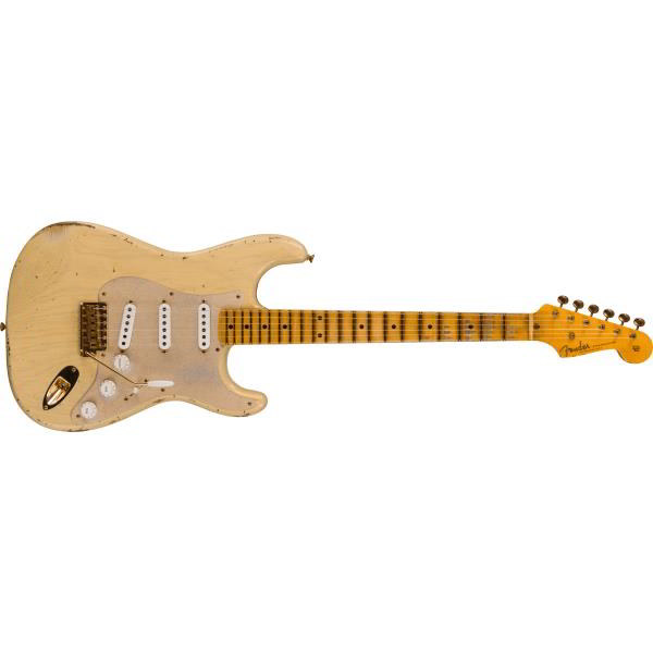 Fender Custom Shop-エレキギターLimited Edition '55 Bone Tone Strat® Relic, 2A Flame Maple Fingerboard, Aged Honey Blonde with Gold Hardware