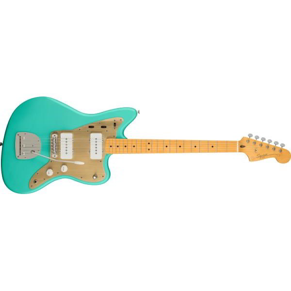 Squier-ジャズマスター40th Anniversary Jazzmaster®, Vintage Edition, Maple Fingerboard, Gold Anodized Pickguard, Satin Seafoam Green