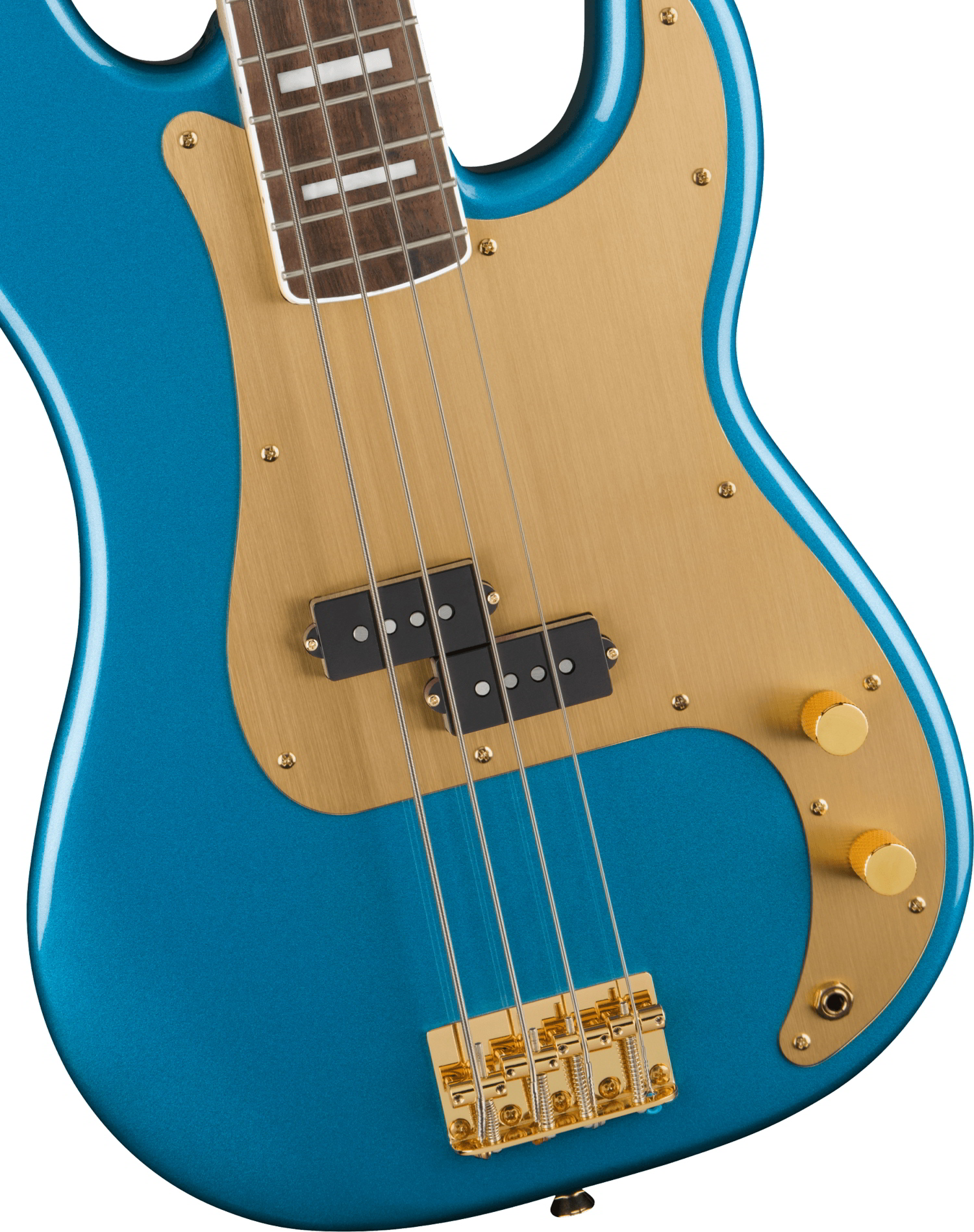 40th Anniversary Precision Bass®, Gold Edition, Laurel Fingerboard, Gold Anodized Pickguard, Lake Placid Blue追加画像