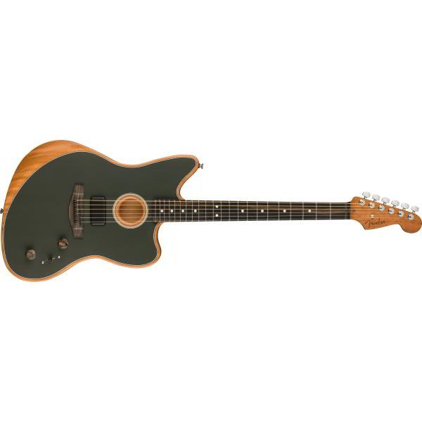 Fender-アコースティックギターAmerican Acoustasonic® Jazzmaster®, Tungsten, Ebony Fingerboard