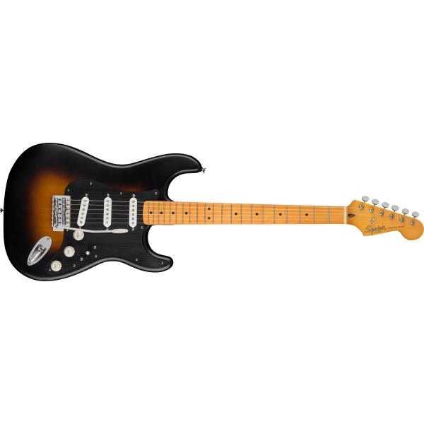 Squier-ストラトキャスター40th Anniversary Stratocaster®, Vintage Edition, Maple Fingerboard, Black Anodized Pickguard, Satin Wide 2-Color Sunburst