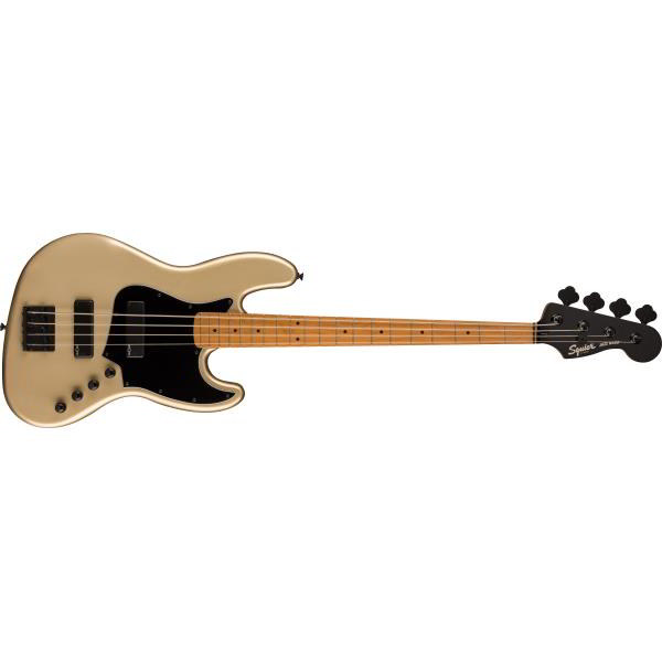 Squier-ジャズベースContemporary Active Jazz Bass® HH, Roasted Maple Fingerboard, Black Pickguard, Shoreline Gold