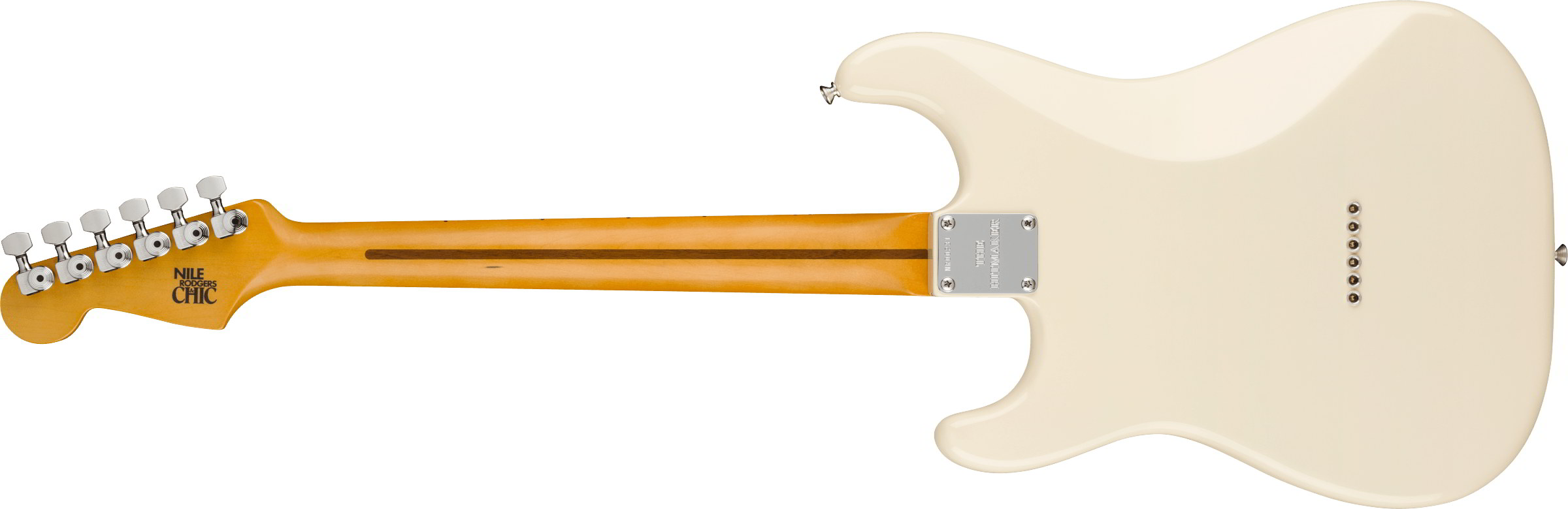 Nile Rodgers Hitmaker Stratocaster®, Maple Fingerboard, Olympic White背面画像 Nile Rodgers Hitmaker Stratocaster®, Maple Fingerboard, Olympic White背面画像