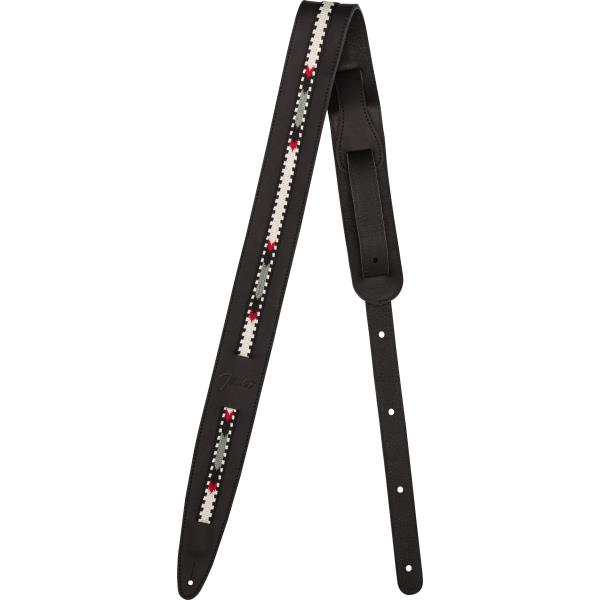 Fender-ストラップParamount Acoustic Leather Strap, Black