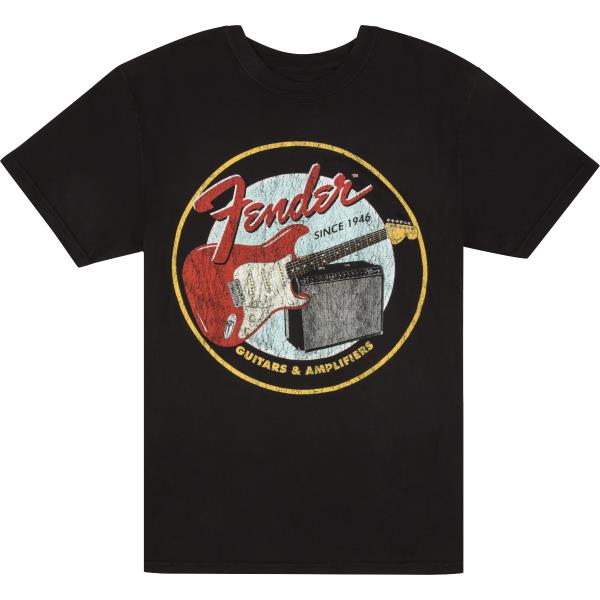 Fender® 1946 Guitars & Amplifiers T-Shirt, Vintage Black, XXLサムネイル