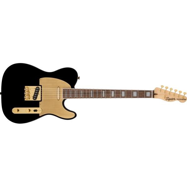 Squier

40th Anniversary Telecaster®, Gold Edition, Laurel Fingerboard, Gold Anodized Pickguard, Black