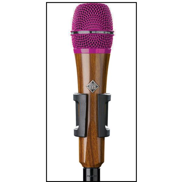 ダイナミックマイクTELEFUNKEN ElektroakustikM80 Body=Dark Wood / Grill=Pink