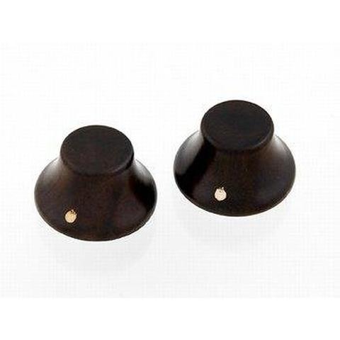 ALLPARTS-ノブPK-3197-0R0 Set of 2 Wooden Bell Knobs Rosewood