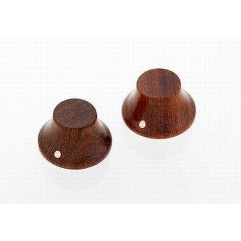 ALLPARTS-ノブPK-3197-0B0 Set of 2 Wooden Bell Knobs Bubinga