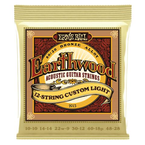 ERNIE BALL-12弦アコースティックギター弦2013 Earthwood 12-String Custom Light 80/20 10-48