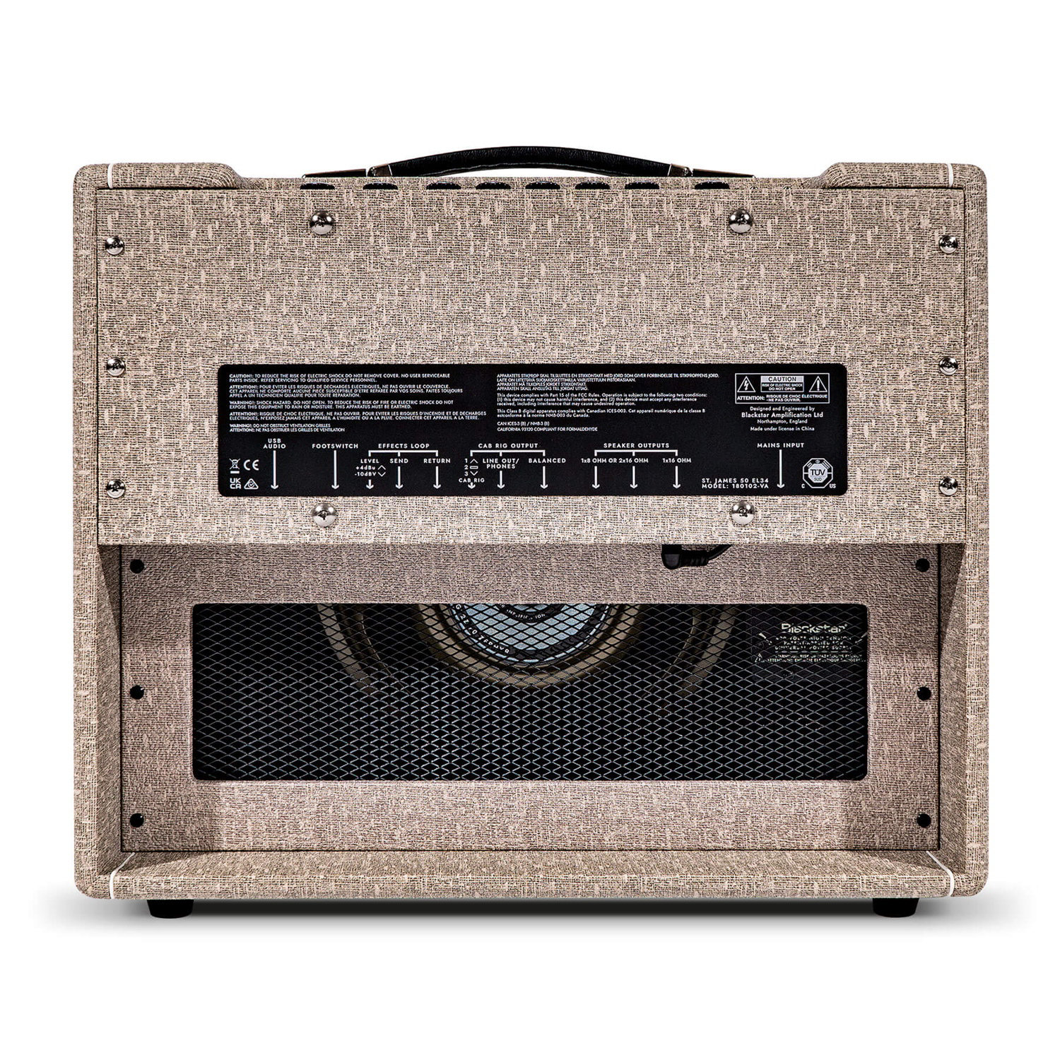 St. James 50 EL34 Combo Fawn背面画像 St. James 50 EL34 Combo Fawn背面画像