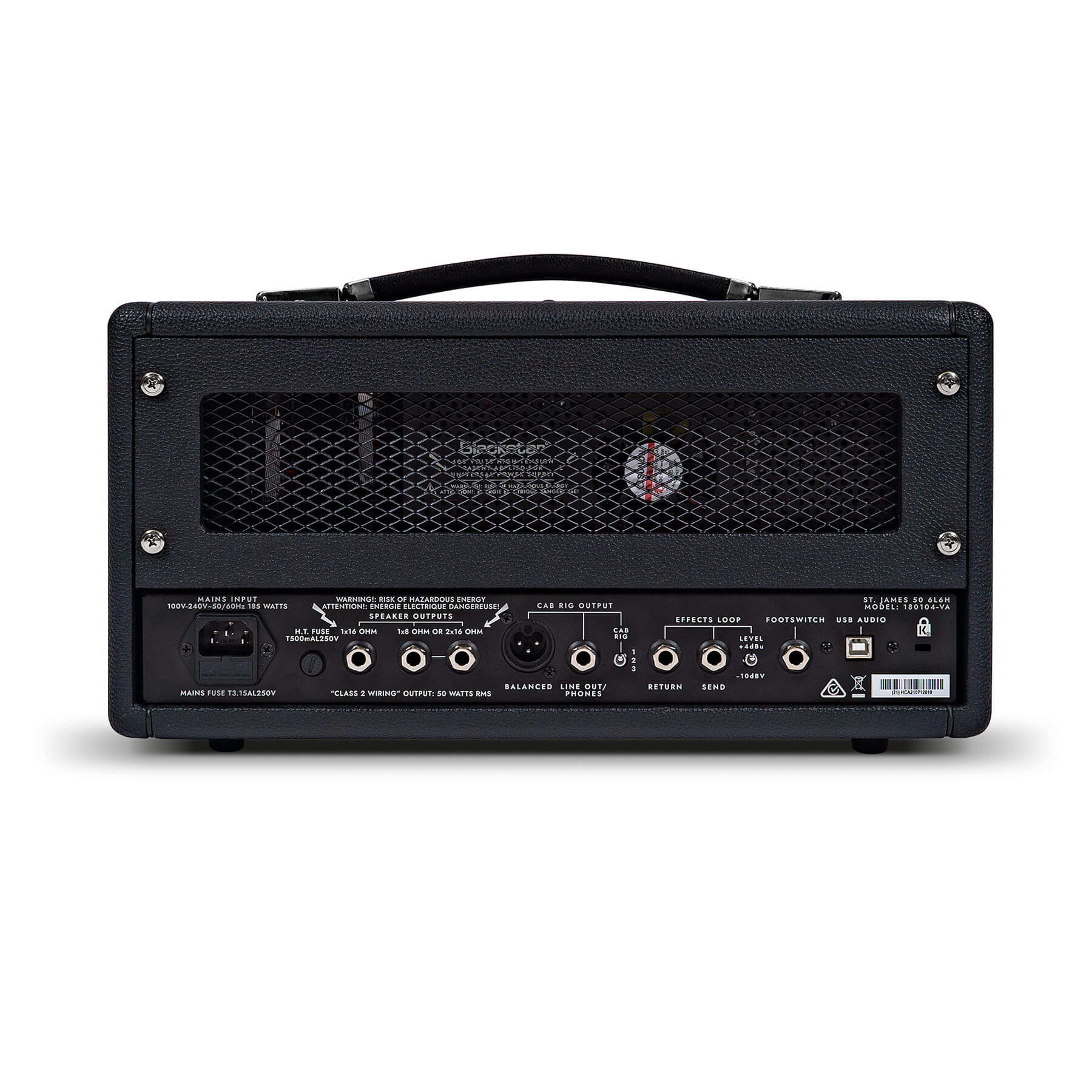 St. James 50 6L6 Head Black背面画像 St. James 50 6L6 Head Black背面画像