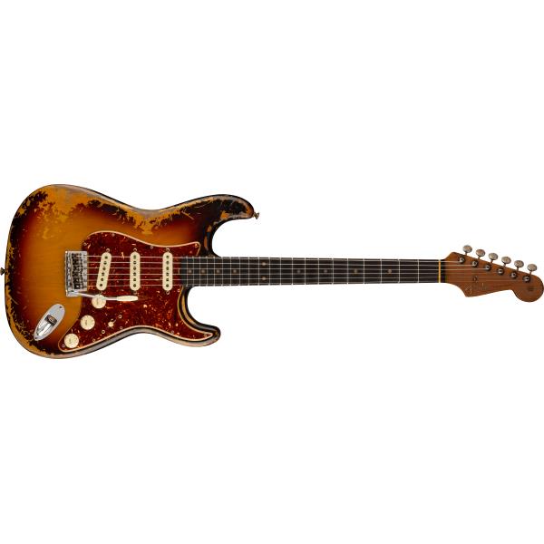 Limited Edition Roasted '61 Strat® Super Heavy Relic®, Flat-Lam Rosewood Fingerboard, Aged 3-Color Sunburstサムネイル
