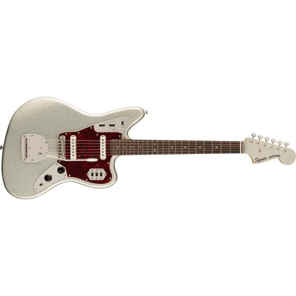 FSR Classic Vibe '60s Jaguar®, Laurel Fingerboard, Tortoiseshell Pickguard, Matching Headstock, Silver Sparkleサムネイル