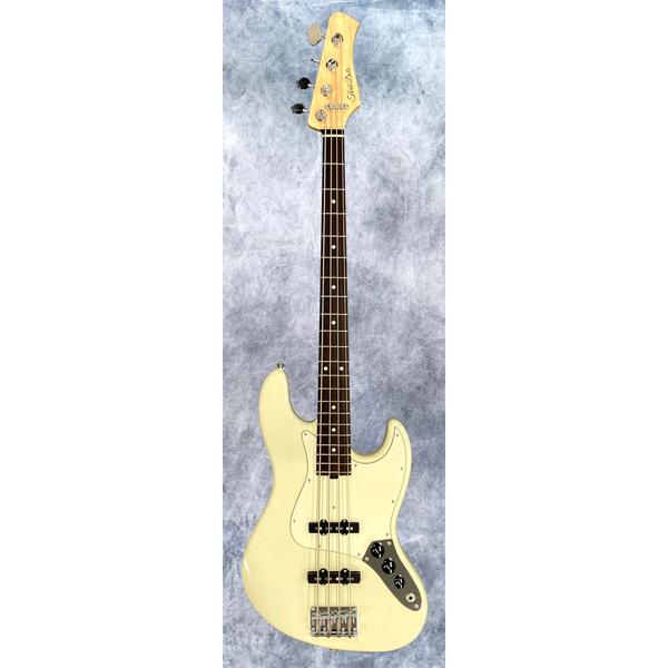 Three Dots Guitars-エレキベースJB Alder/Rosewood Olympic White