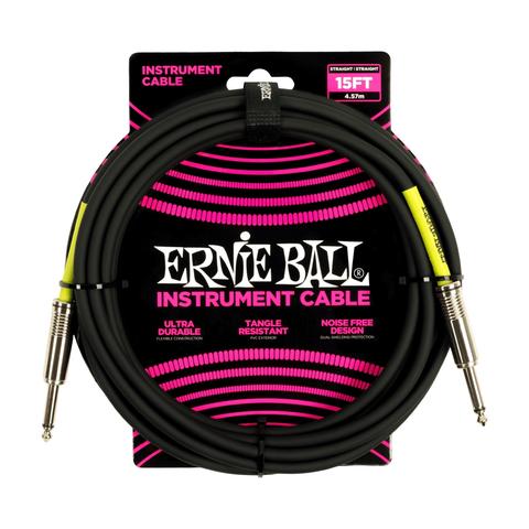 ERNIE BALL-楽器用PVCケーブル15' Straight / Straight Instrument Cable Black