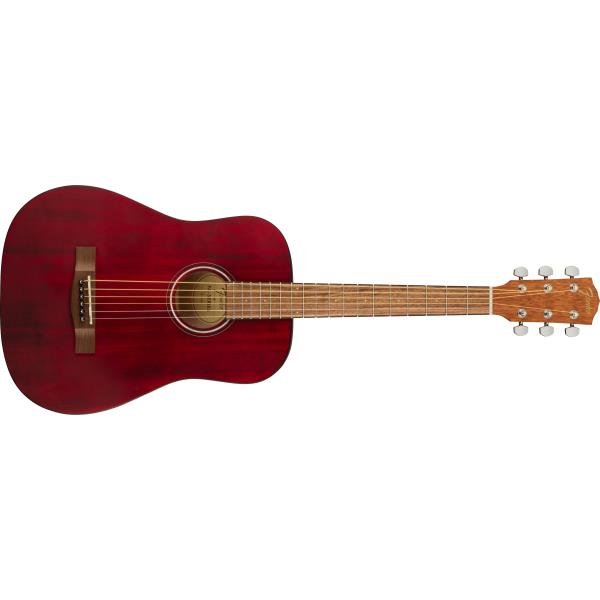 Fender-アコースティックギターFA-15 3/4 Scale Steel with Gig Bag, Walnut Fingerboard, Red