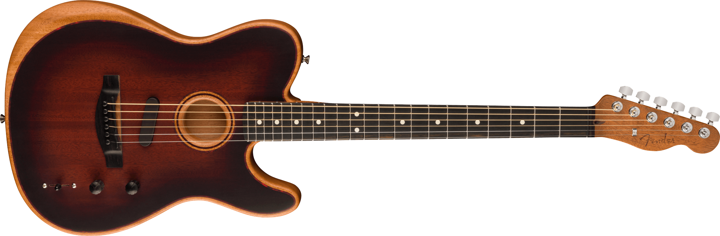 American Acoustasonic® Telecaster® All-Mahogany, Ebony Fingerboard, Bourbon Burst追加画像 American Acoustasonic® Telecaster® All-Mahogany, Ebony Fingerboard, Bourbon Burst追加画像