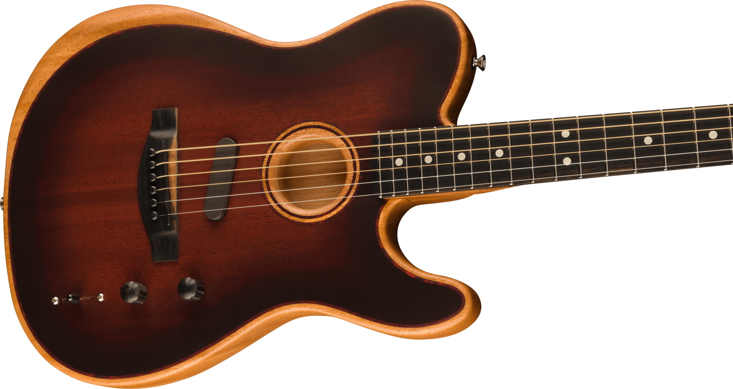 American Acoustasonic® Telecaster® All-Mahogany, Ebony Fingerboard, Bourbon Burst追加画像 American Acoustasonic® Telecaster® All-Mahogany, Ebony Fingerboard, Bourbon Burst追加画像