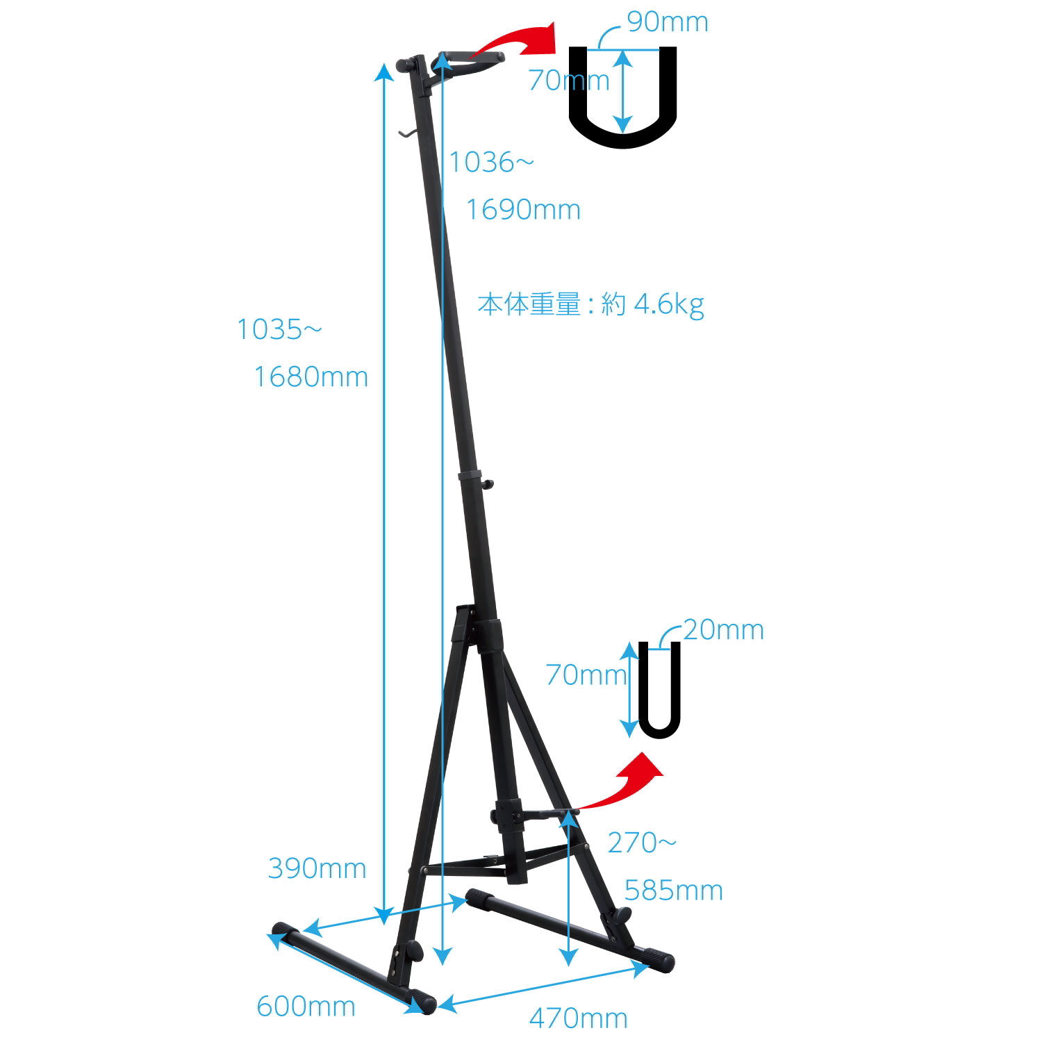 CB-300E Upright Bass Stand追加画像 CB-300E Upright Bass Stand追加画像