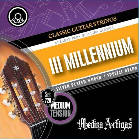 Medina Artigas-クラシックギター弦III MILLENNIUM 720B Medium Tension Black