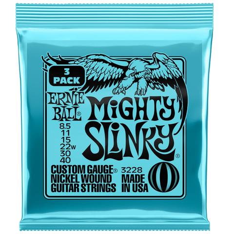 ERNIE BALL-エレキギター弦3パックセット3228 Mighty Slinky 3P 8.5-40