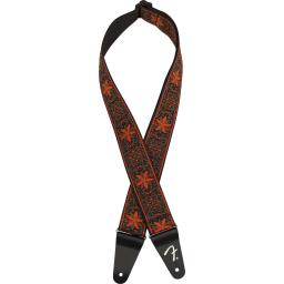 Fender-ストラップPasadena Woven Strap, Orange Wallflower, 2"