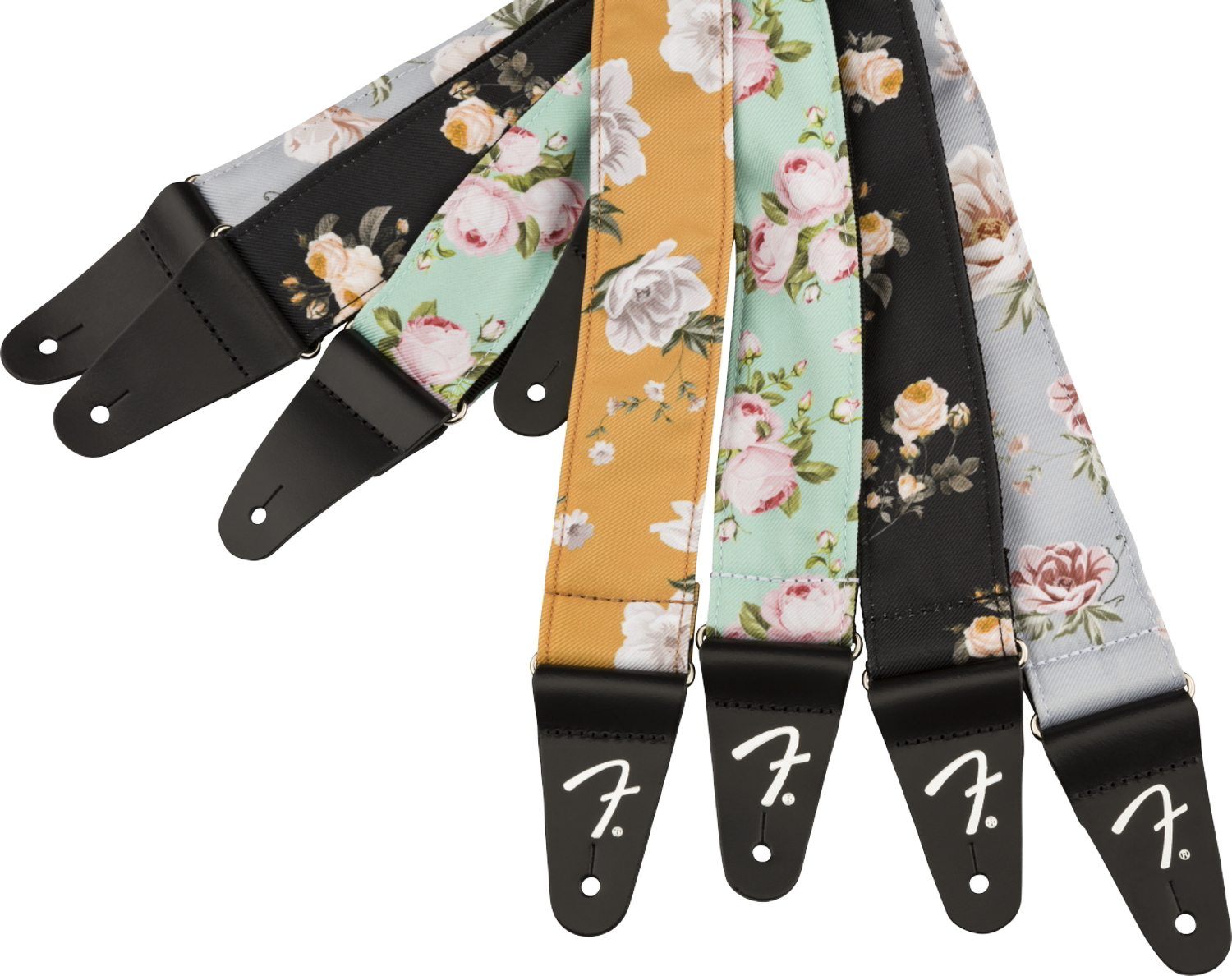 Floral Strap, Surf Green, 2"追加画像 Floral Strap, Surf Green, 2"追加画像