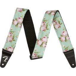 Fender-ストラップFloral Strap, Surf Green, 2"