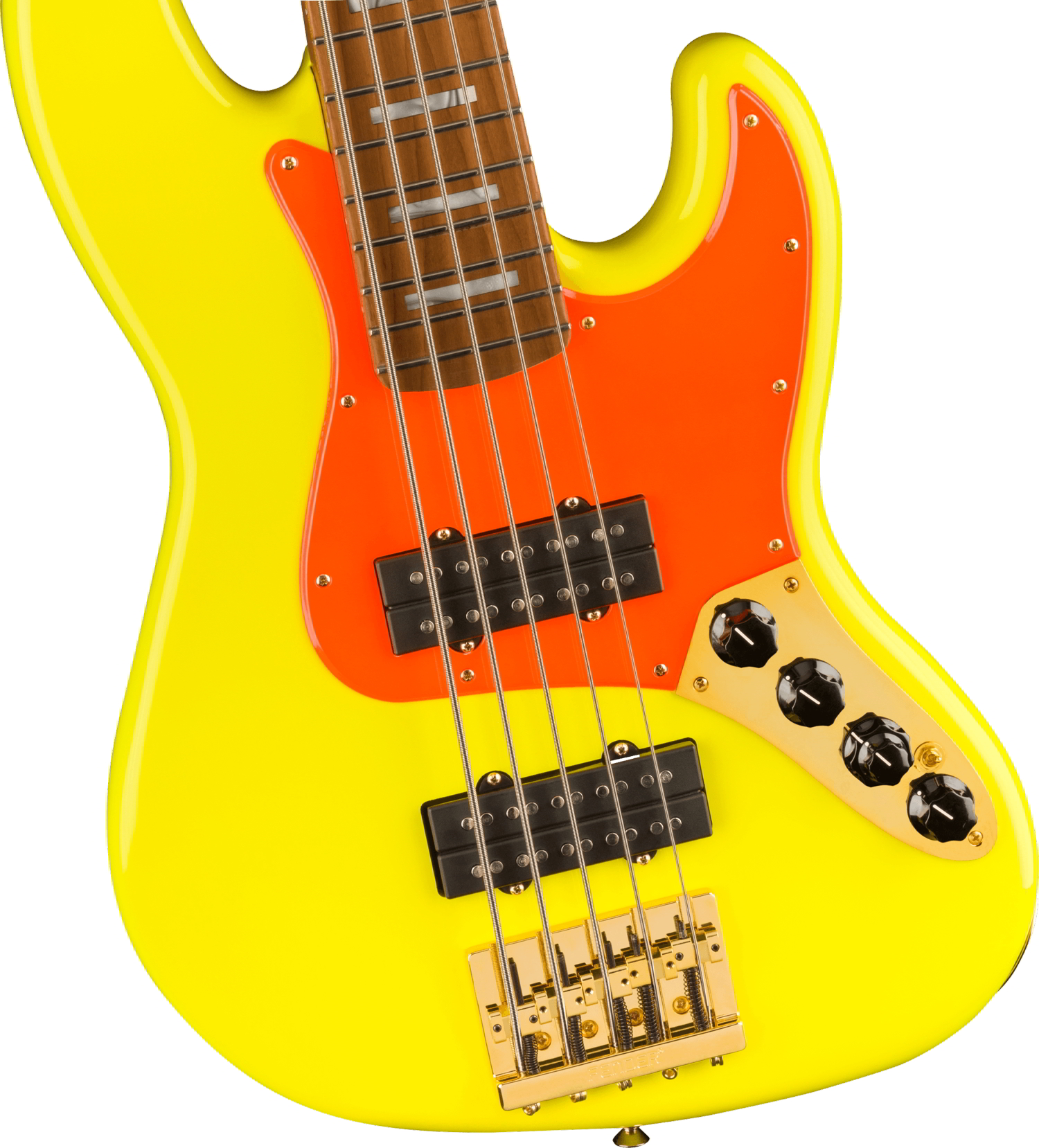 MonoNeon Jazz Bass® V, Maple Fingerboard, Neon Yellow追加画像 MonoNeon Jazz Bass® V, Maple Fingerboard, Neon Yellow追加画像