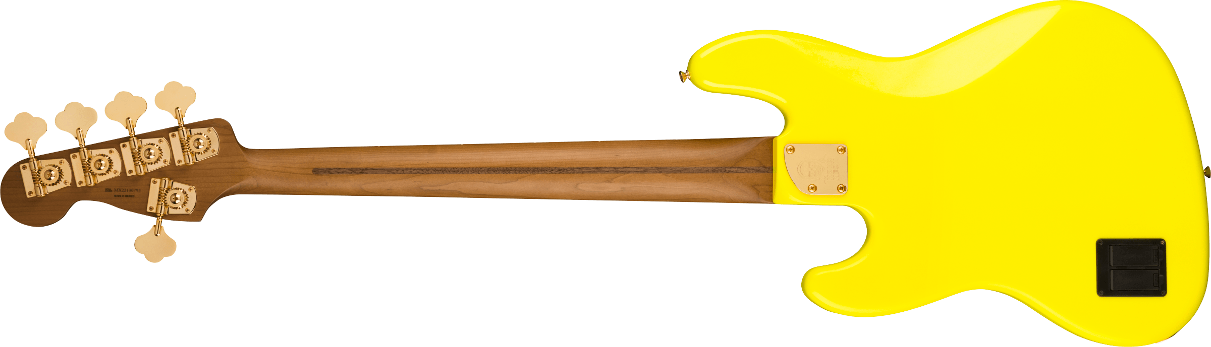MonoNeon Jazz Bass® V, Maple Fingerboard, Neon Yellow背面画像 MonoNeon Jazz Bass® V, Maple Fingerboard, Neon Yellow背面画像
